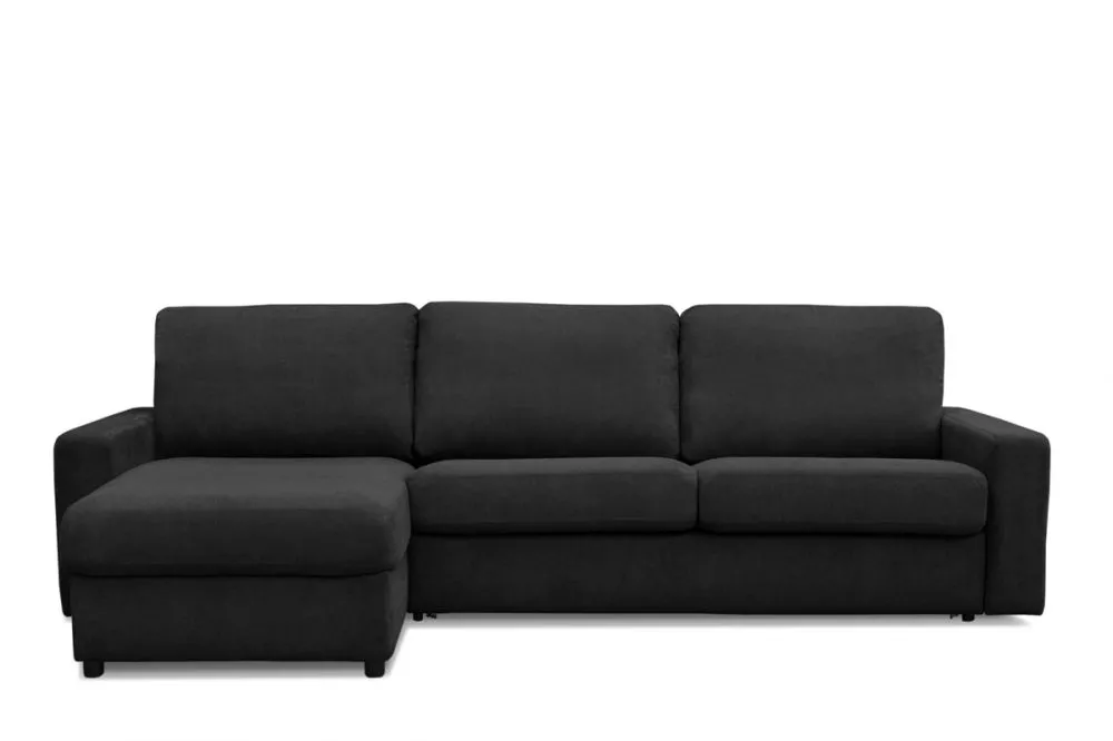 Dīvāns Mento Standard · Melns · 160 × 276 × 90 cm