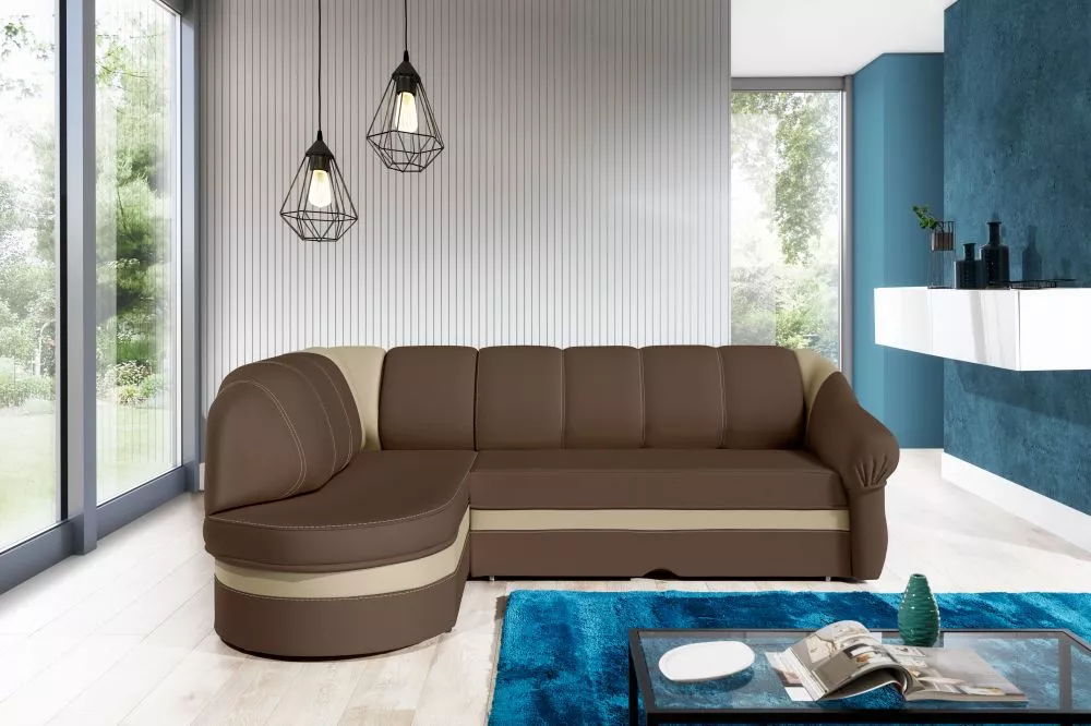 Dīvāns Benano standard · Brūns + krēms · 180 × 250 × 85 cm