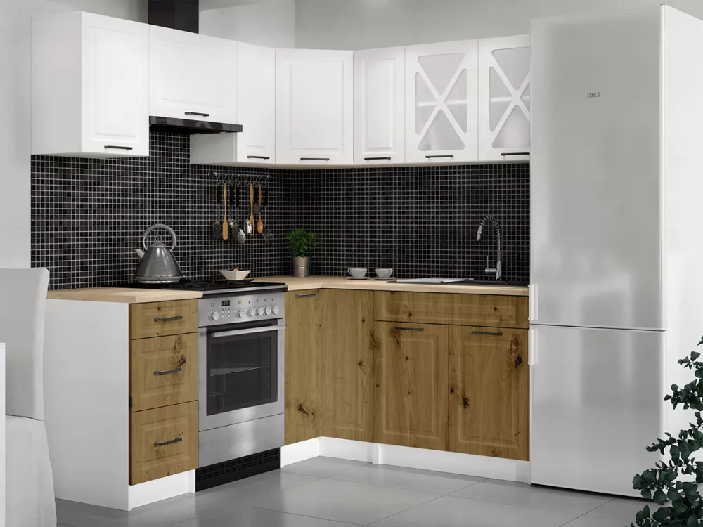 Virtuves komplekts Astrid Corner Double Materiāls : MDF + LKSP plātne,