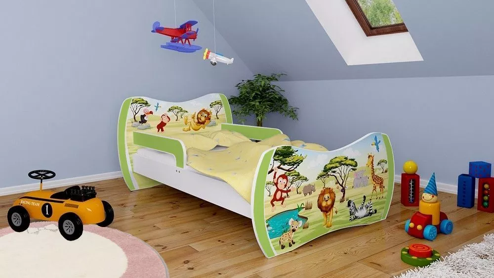 Bērnu gulta Dream L03 160x80 DM33 ar stelāžu Guļamvietas platums: 80 cm, Guļamvietas garums: 160 cm, · 104 × 164 × 71 cm