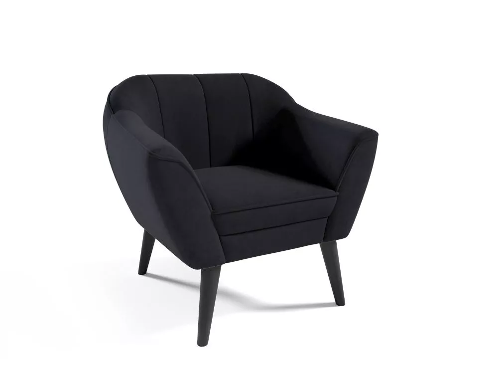 Mīksts krēsls Merida typ 192 Standard Sēdvietas dziļums: 52 cm, · Melns · 80 × 74 × 75 cm