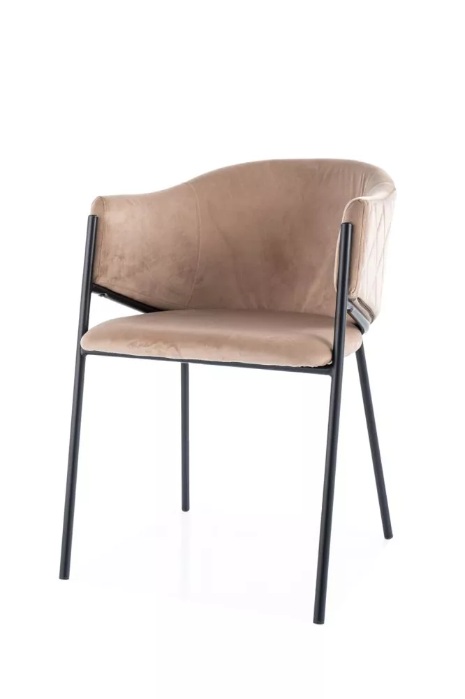 Krēsls Bono Black Velvet · Bēšs · 77 × 55 × 44 cm