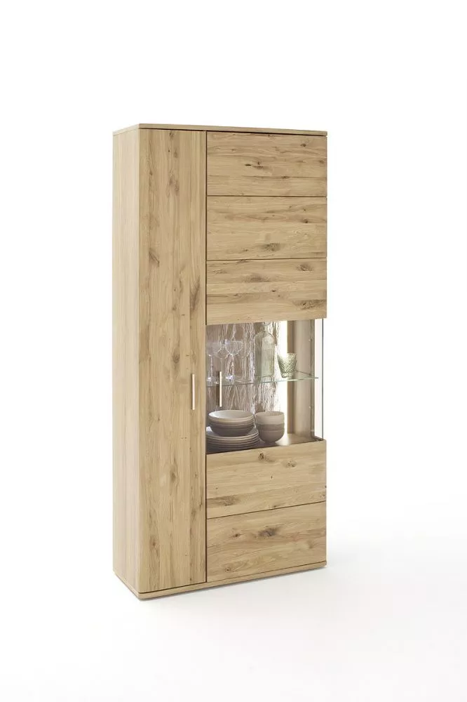 Sekcija Santori 12 ar LED · Ozols · 90 × 37 × 208 cm