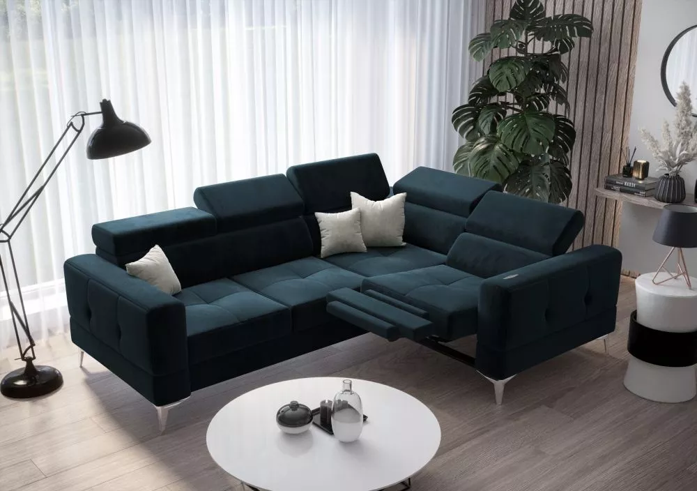 Dīvāns Toscania Premium Relax standard · Tumši zils · 185 × 250 × 78 cm