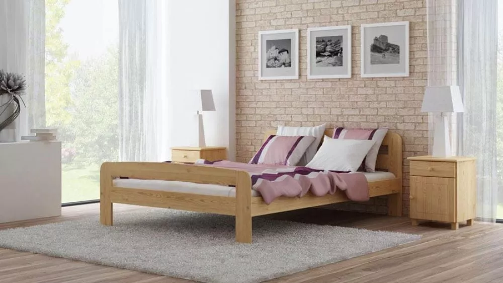 Gulta Klaudia ar stelāžu Guļamvietas platums: 140 cm, Guļamvietas garums: 200 cm, · Priede · 148 × 207 × 69 cm
