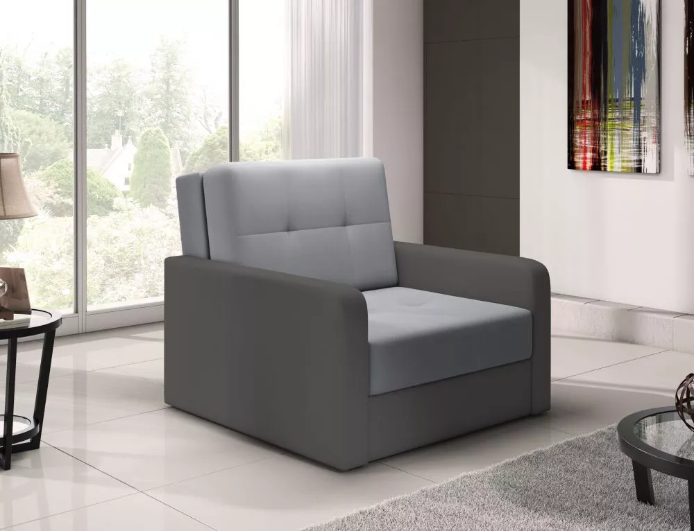 Mīksts krēsls Top 1 Standard · Gaiši pelēks + pelēks · 104 × 104 × 92 cm