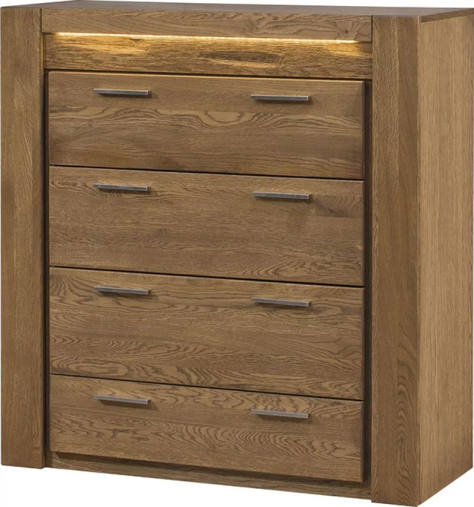 Kumode Velvet 75 ar LED · Ozols rustikal · 105 × 42 × 110 cm
