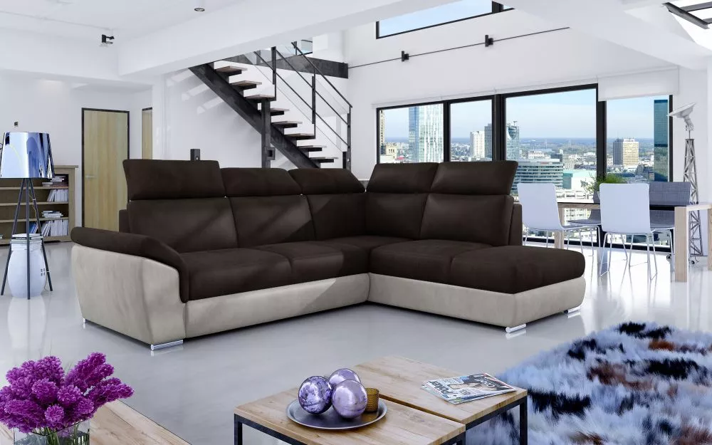 Dīvāns Loreto Premium Standard · Brūns + bēšs · 210 × 260 × 102 cm
