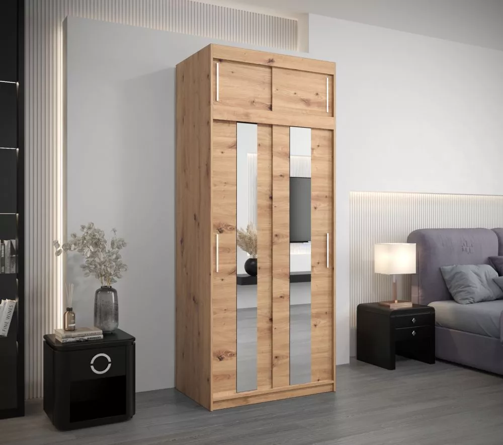 Skapis Pole Premium · Ozols artisan · 100 × 62 × 240 cm