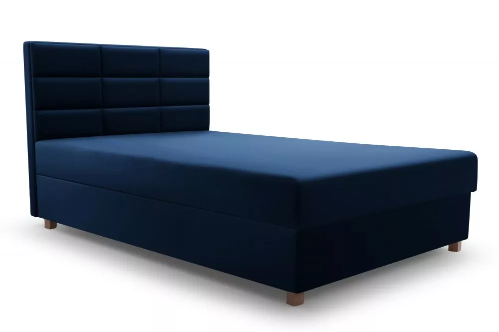 Gulta Piano 2 Boxspring Standard Guļamvietas platums: 120 cm, Guļamvietas garums: 186 cm, · Zils · 122 × 196 × 98 cm
