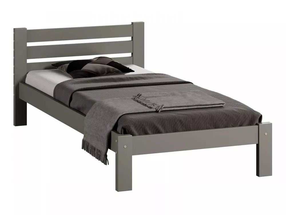 Gulta Azja ar stelāžu Guļamvietas platums: 90 cm, Guļamvietas garums: 200 cm, · Pelēks · 100 × 208 × 71 cm