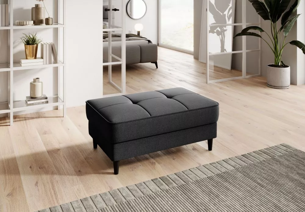 Pufs Bellis P Comfort Standard Auduma numurs: Vero 05, · Tumši pelēks · 97 × 42 × 62 cm