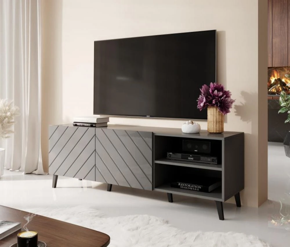 TV tumba Abeto RTV 150 · Grafīts · 150 × 41.6 × 52 cm