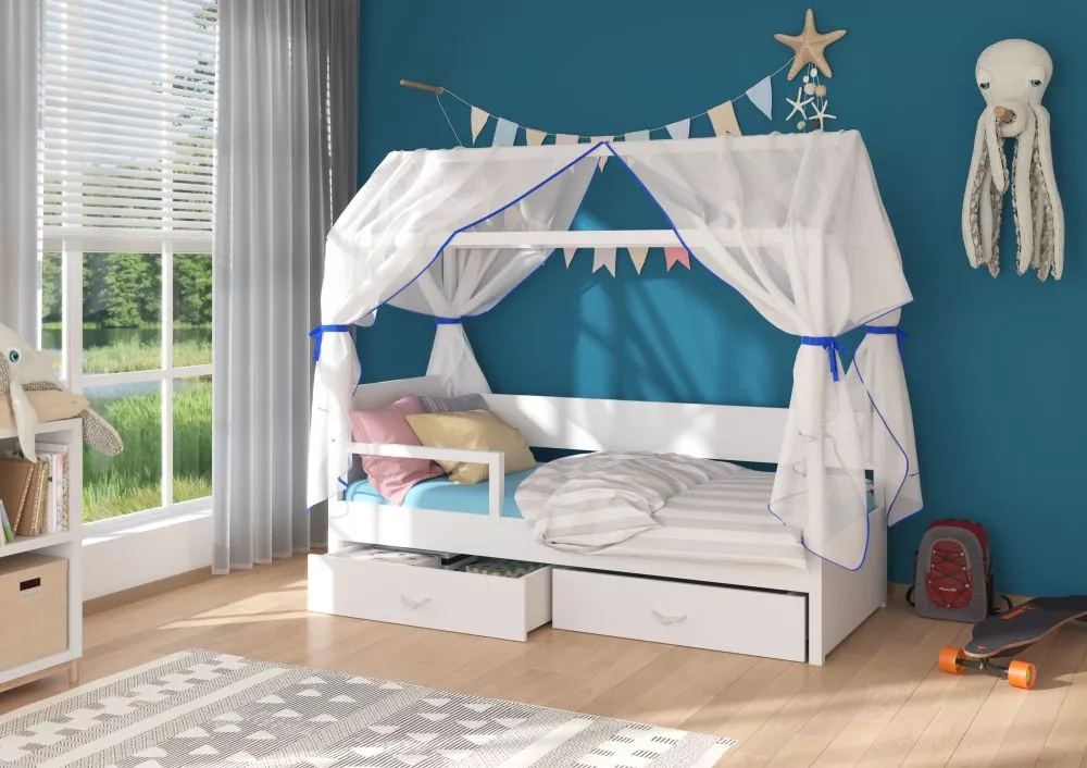 Bērnu gulta Otello Premium ar stelāžu Guļamvietas platums: 80 cm, Guļamvietas garums: 180 cm, · 87 × 190 × 172 cm