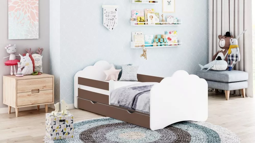 Bērnu gulta Mobi ar stelāžu Guļamvietas platums: 80 cm, Guļamvietas garums: 160 cm, · 92 × 168 × 65 cm