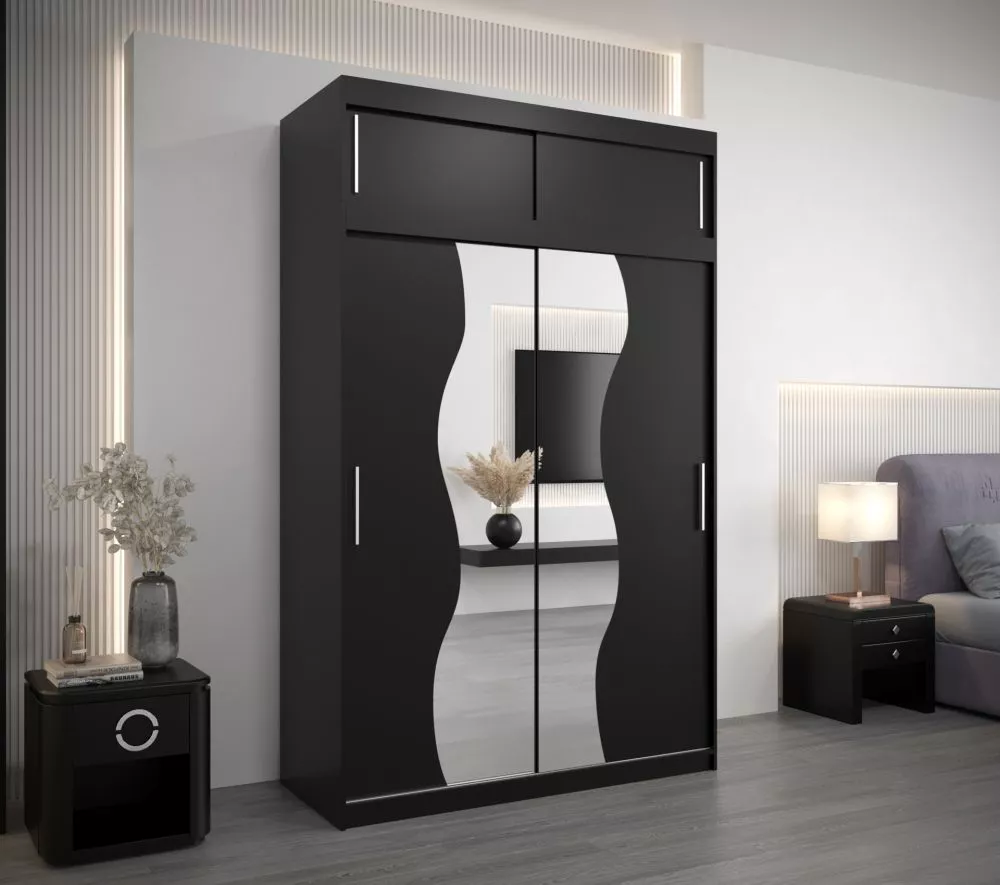 Skapis Madryt Plus · Melns · 150 × 62 × 240 cm