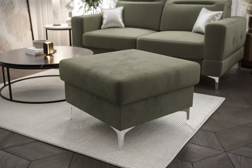 Pufs Malibu Square P Standard Auduma numurs: Element 11, · Olīvu · 70 × 49 × 70 cm