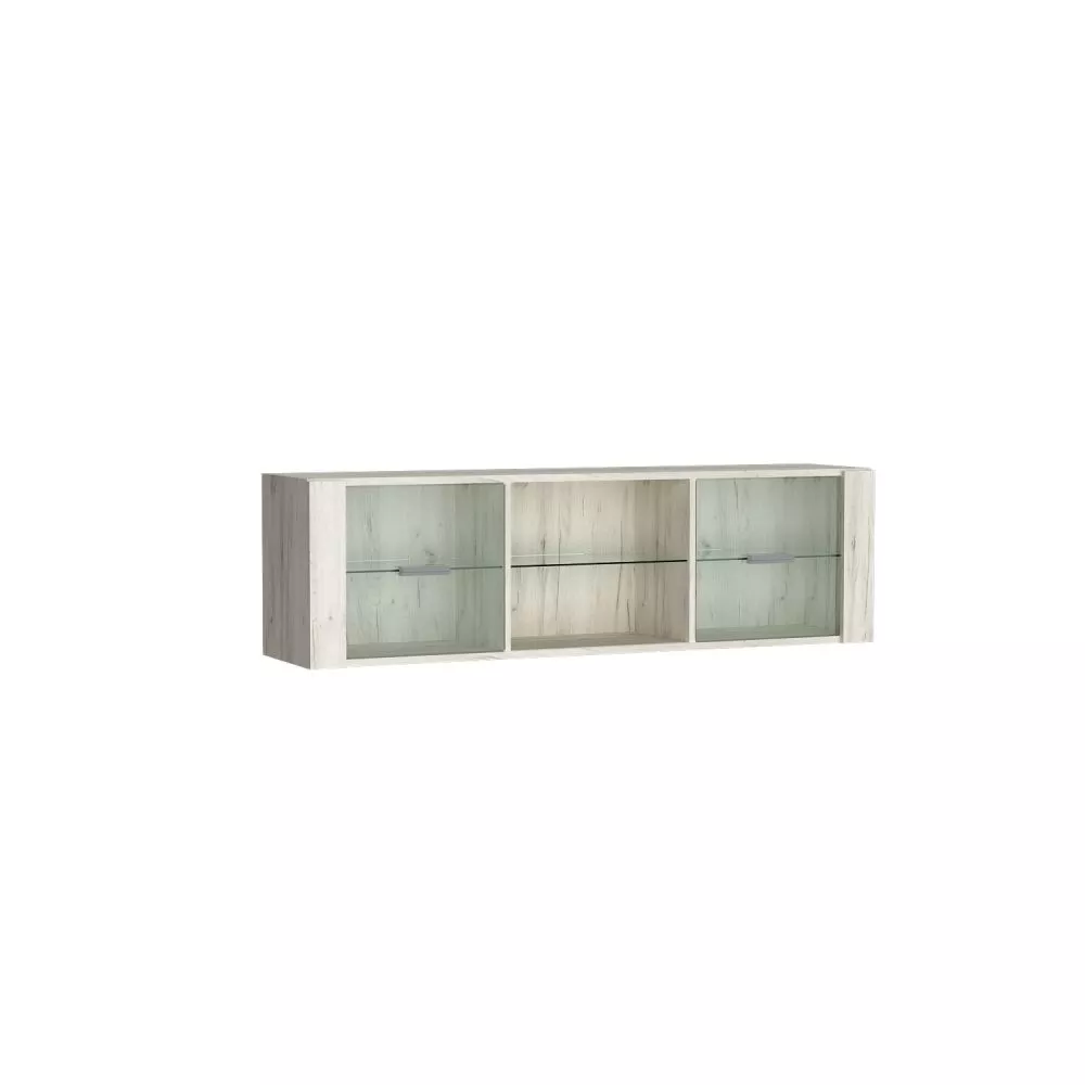 Plaukts Indianapolis I21 · Ozols craft balts · 138 × 40 × 30 cm