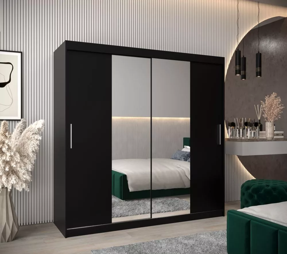 Skapis Tokyo 1 · Melns · 200 × 62 × 200 cm