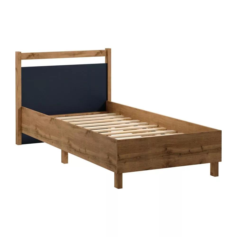 Gulta Indygo ar stelāžu Guļamvietas platums: 90 cm, Korpusa krāsa: ozols votāns, Guļamvietas garums: 200 cm, stelāžas ti