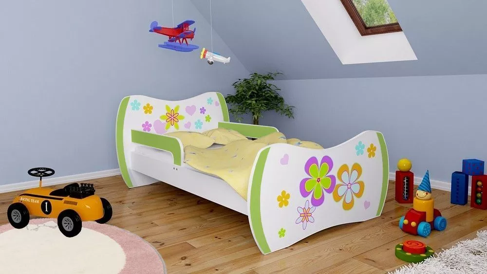 Bērnu gulta Dream L05 180x90 DM35 ar stelāžu Guļamvietas platums: 90 cm, Guļamvietas garums: 180 cm, · 114 × 184 × 71 cm