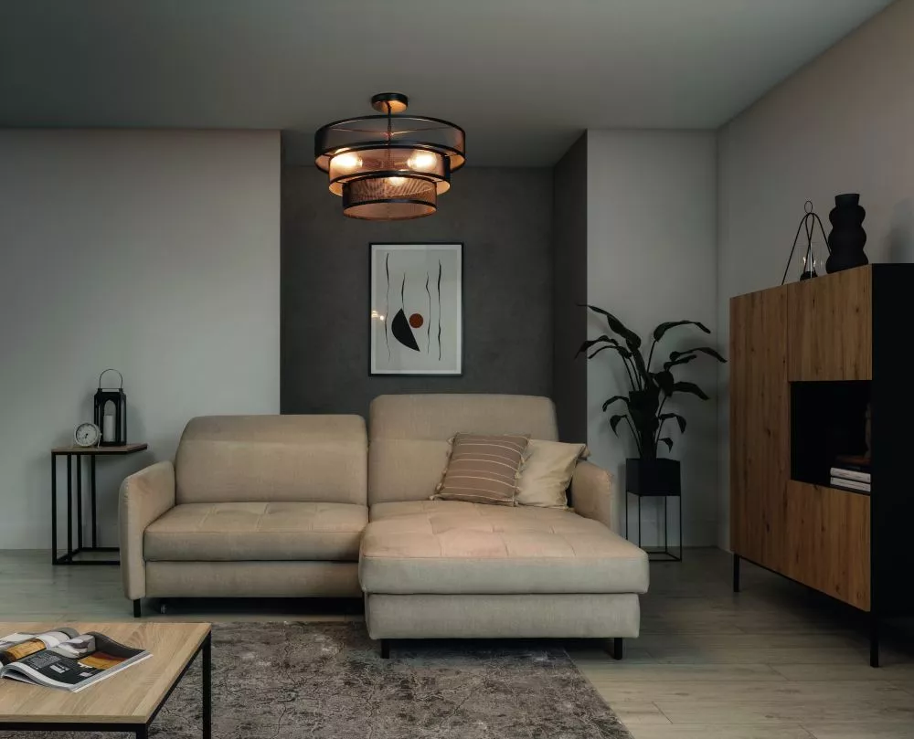 Lampa Orabela 3B veids: griestu, · Melns · 55 × 55 × 32 cm