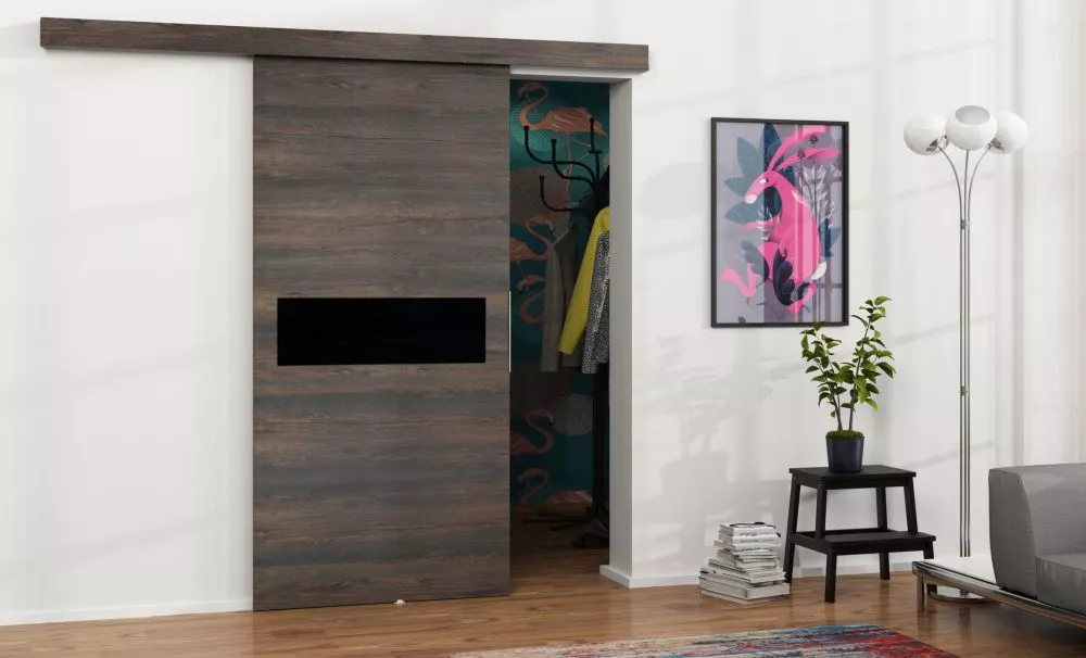 Bīdāmās durvis Malibu M-4 · Tumšais osis · 96 × 205 cm