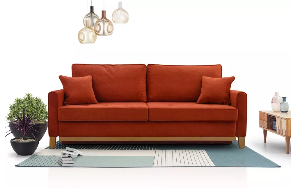 Dīvāns Aris Comfort Standard · Oranžs · 104 × 214 × 91 cm