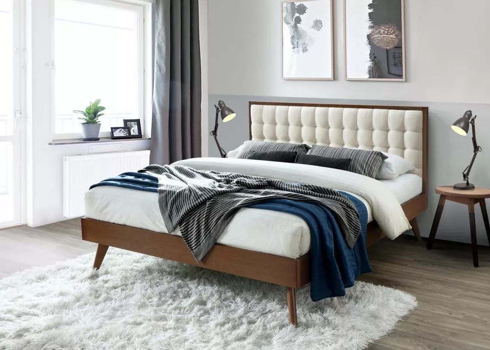 Gulta Solomo 160x200 ar stelāžu Guļamvietas platums: 160 cm, Korpusa krāsa: rieksts, Guļamvietas garums: 200 cm, · 166 ×
