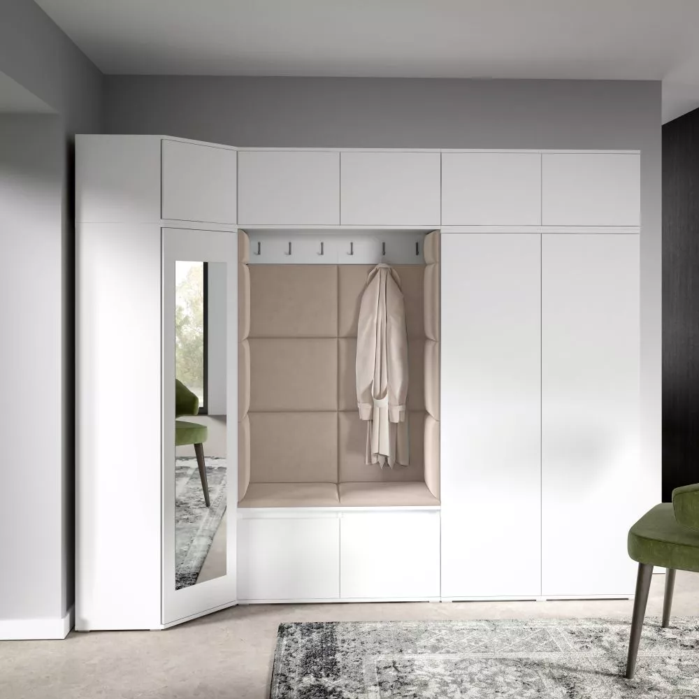 Apavu plaukts Emi 39 Trinity Korpusa krāsa: balts, · 260 × 225 × 70 cm