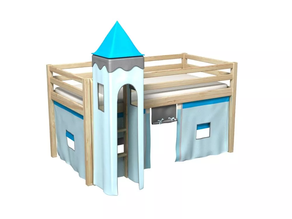 Bērnu gulta Gabi Tower ar stelāžu Guļamvietas platums: 80 cm, Guļamvietas garums: 180 cm, · 88 × 188 × 106 cm