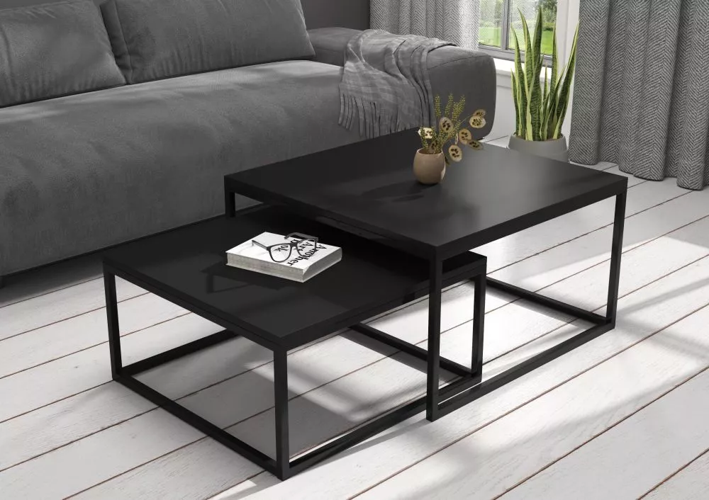 Žurnālgalds Kama Loft Korpusa krāsa: melns, · 75 × 75 × 43 cm