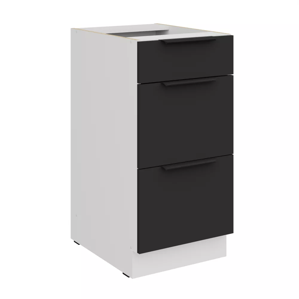 Virtuves skapis Aria Black 40 D 3S BB
