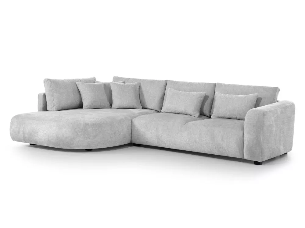 Dīvāns Jacobs L Standard · Gaiši pelēks · 185 × 300 × 85 cm
