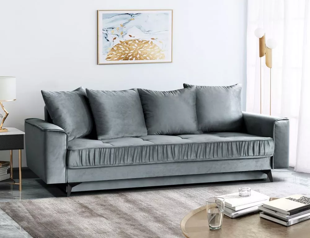 Dīvāns Monaco Sofa Standard · Pelēks · 96 × 240 × 90 cm
