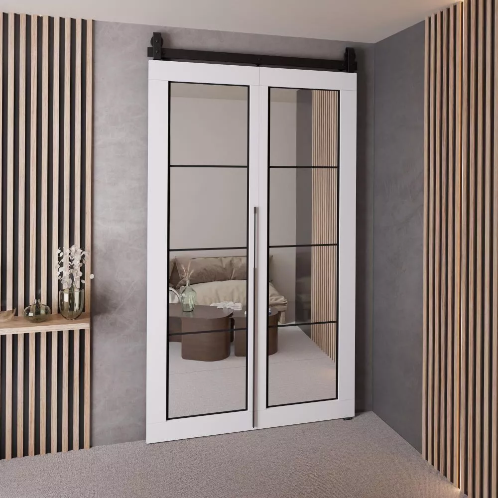 Bīdāmās durvis Qudio Loft-5 · Balts · 106 × 205 cm