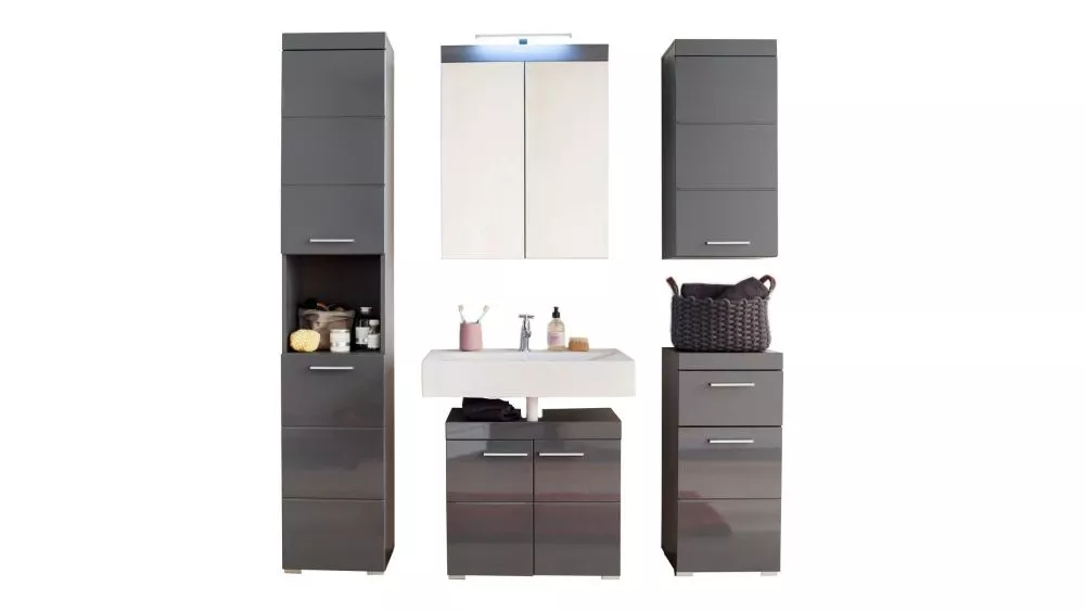 Vannas istabas komplekts Amanda Set 01 ar LED · 190 × 164 × 34 cm