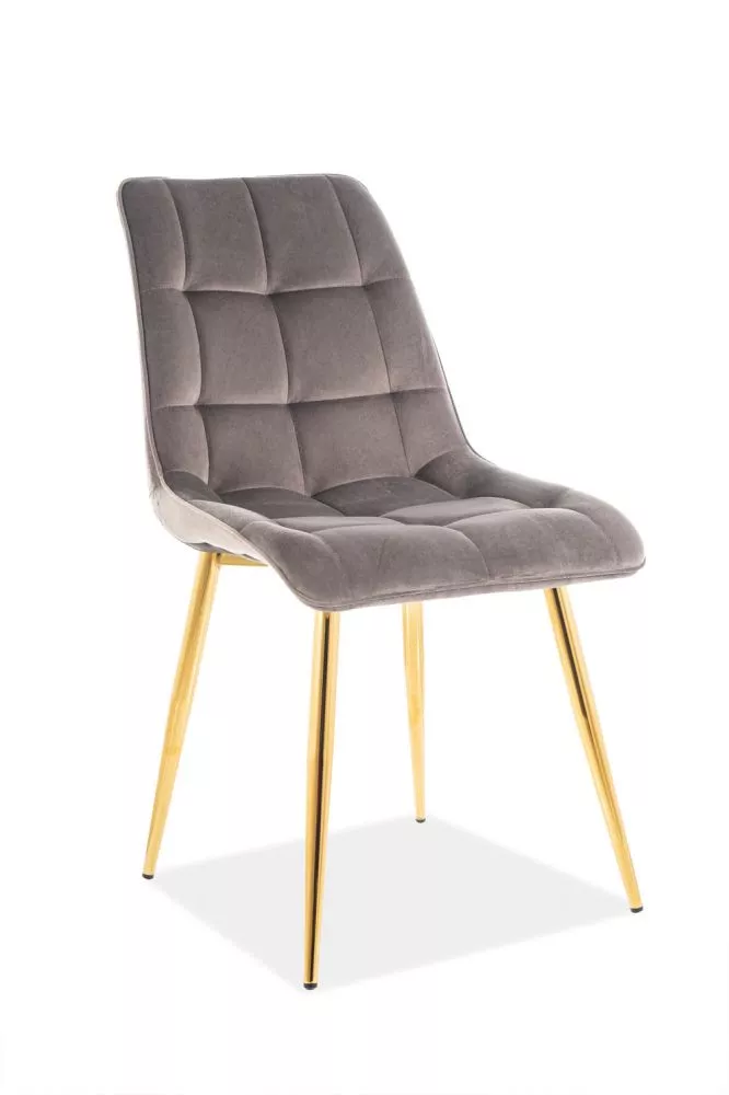 Krēsls Chic Gold Velvet · Pelēks · 88 × 50 × 41 cm