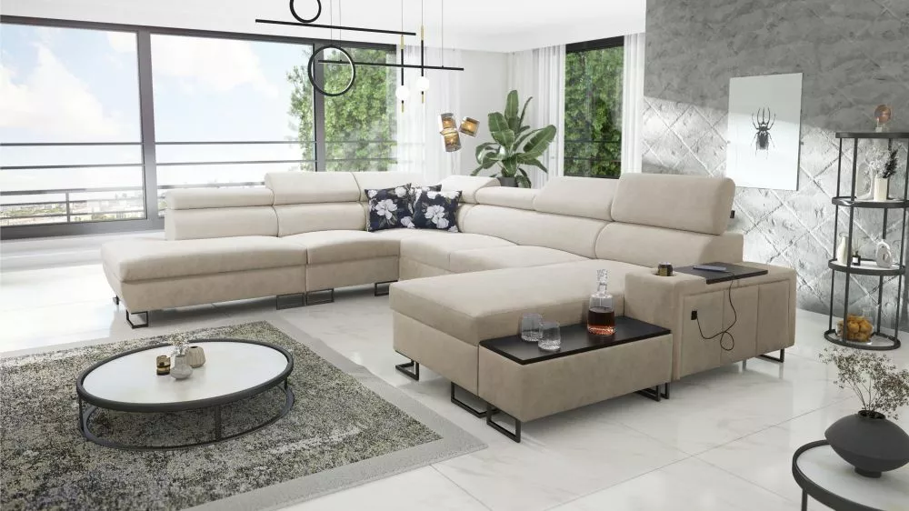Dīvāns Melody 10 Premium Standard · Krēma · 295 × 363 × 84 cm