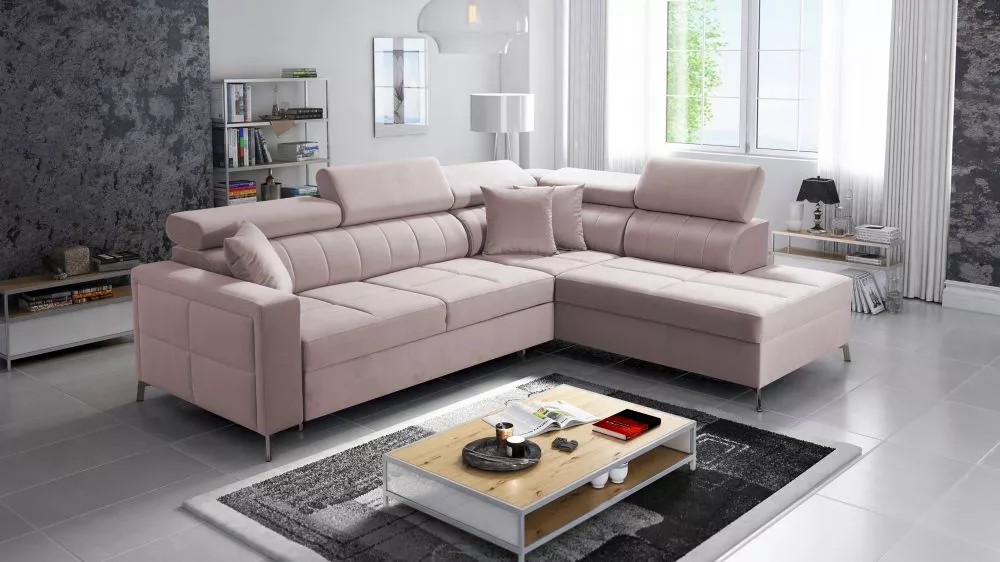 Dīvāns Side 3 Mini Standard · Gaiši rozā · 217 × 263 × 83 cm