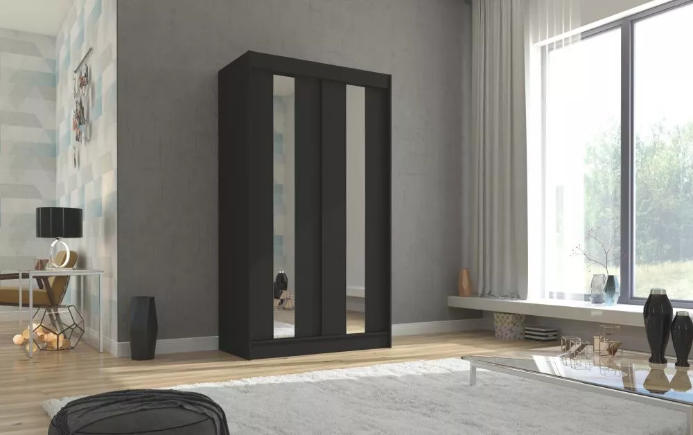 Skapis Balton · Melns · 120 × 61 × 215 cm