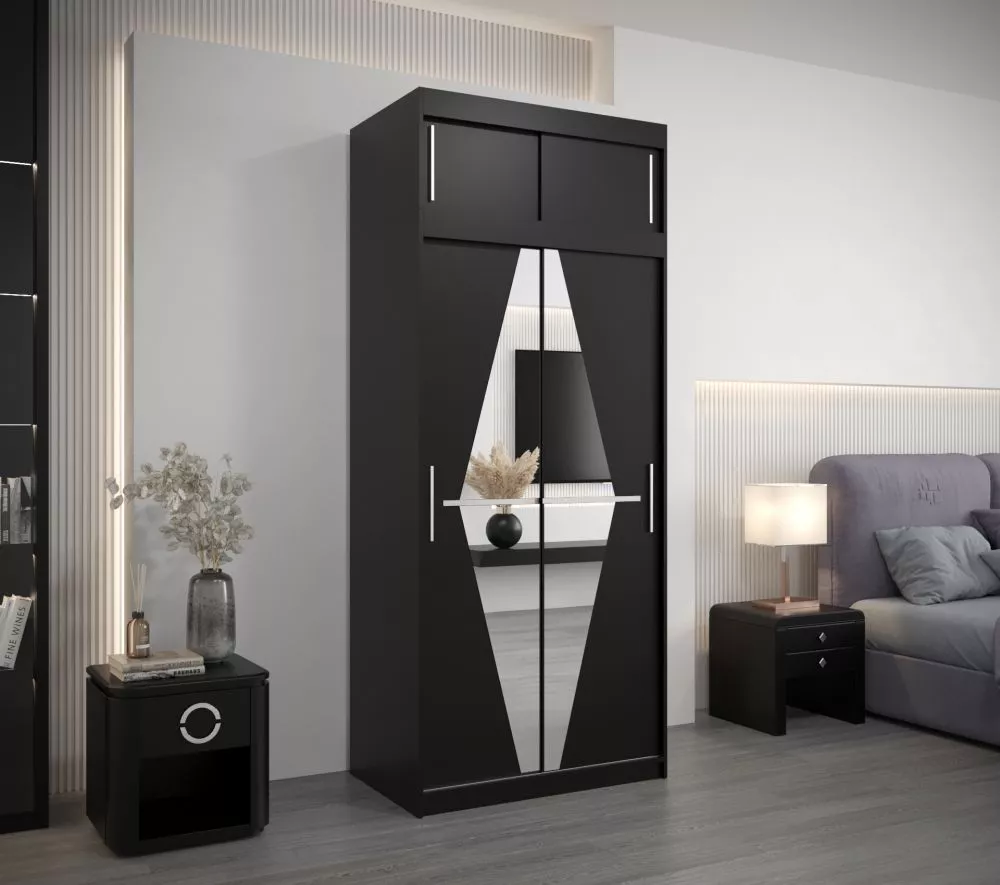 Skapis Boliwia Premium · Melns · 100 × 62 × 240 cm