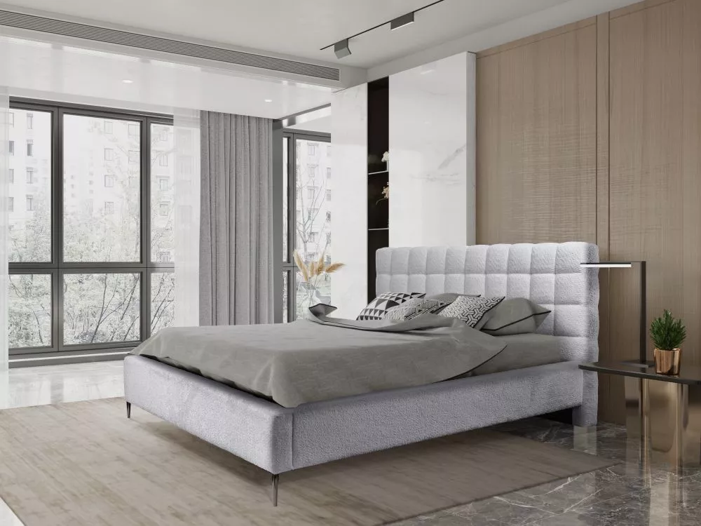 Gulta Millo Standard ar stelāžu Guļamvietas platums: 180 cm, Guļamvietas garums: 200 cm, stelāžas tips: koka, · Gaiši pe