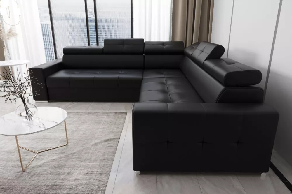 Dīvāns Margo Max standard · Melns · 270 × 270 × 78 cm