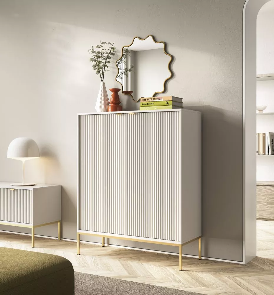 Kumode Nova Gold K-104 · Gaiši bēšs · 104 × 39 × 125 cm