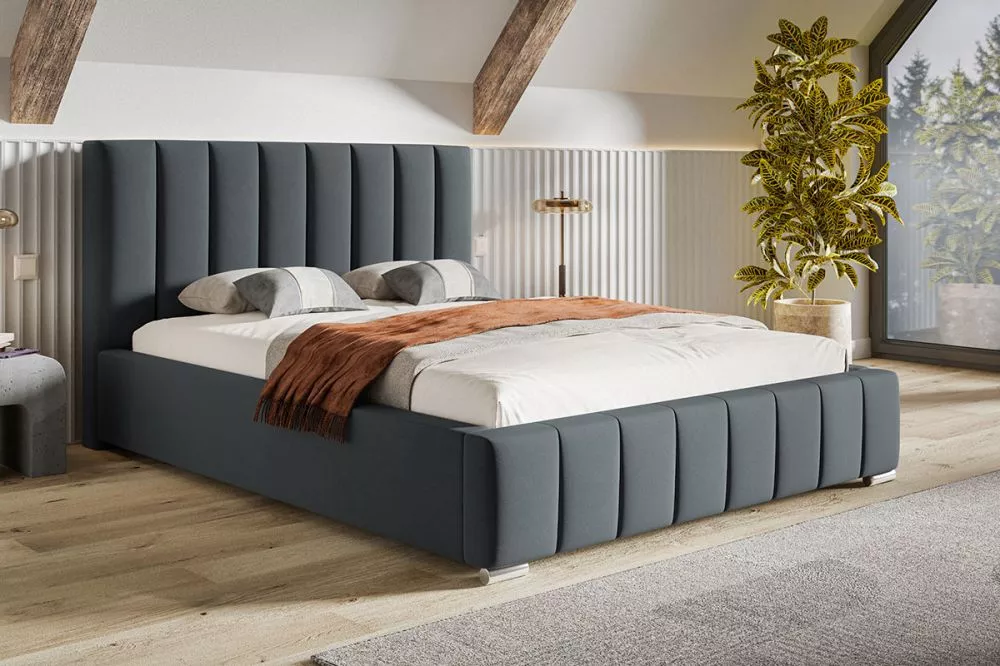 Gulta Bed 10 standard ar stelāžu Guļamvietas platums: 160 cm, Guļamvietas garums: 200 cm, stelāžas tips: koka, · Tumši p