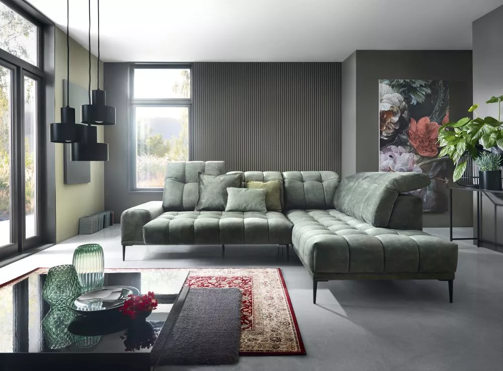 Dīvāns Grenada Premium Standard · Pelēkzaļš · 226 × 284 × 89 cm