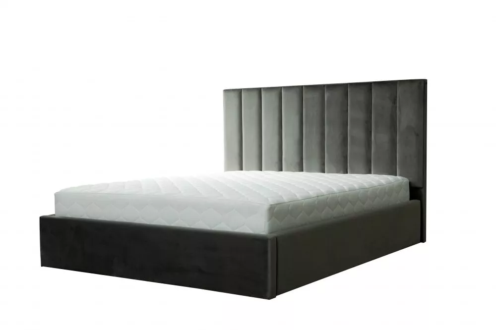 Gulta Tulipano standard ar stelāžu Guļamvietas platums: 140 cm, Guļamvietas garums: 200 cm, stelāžas tips: koka, · Pelēk