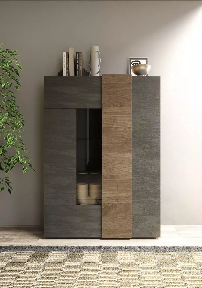 Sekcija Venus 06 Korpusa krāsa: tumši pelēks, · 121 × 44 × 168 cm