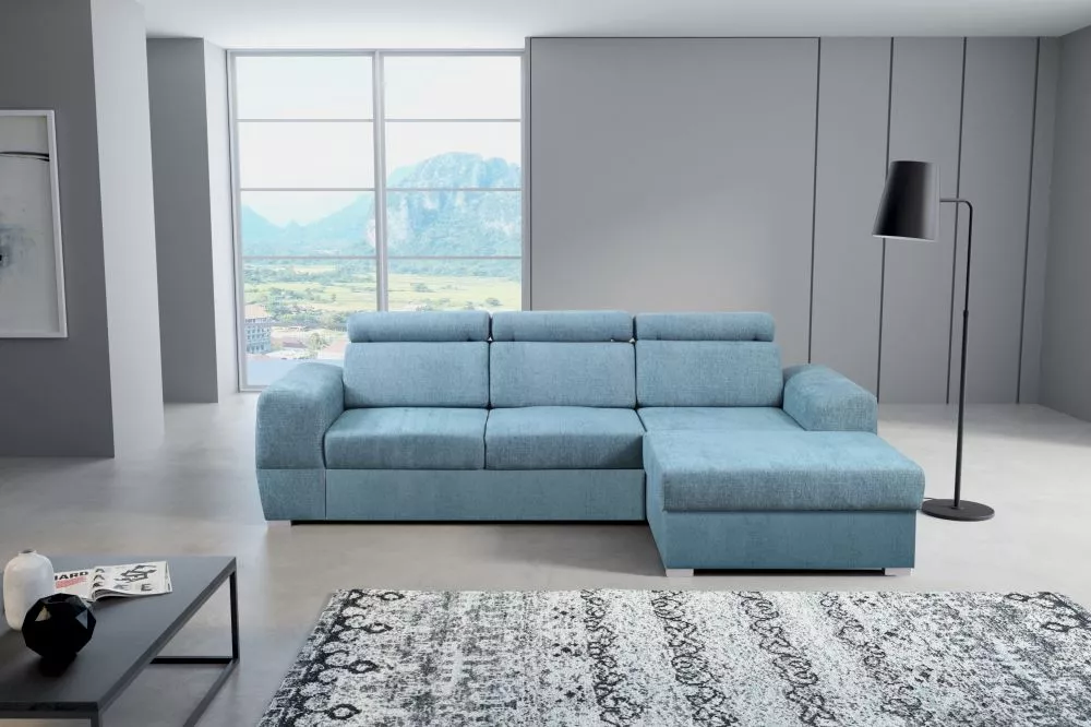 Dīvāns Matrix Mini Standard · Gaiši zils · 169 × 260 × 84 cm